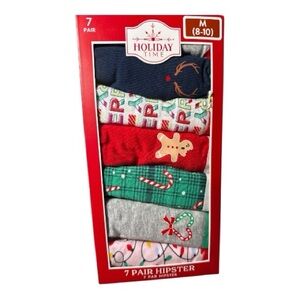 Holiday Time Women's Christmas Jersey Hipster, Underwear 7 Pack, S M XXL Panties